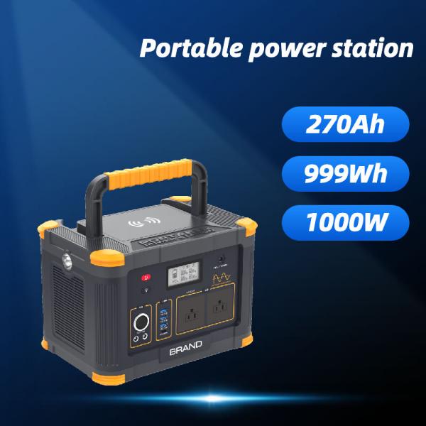 Quality 999wh Portable Solar Generator Power Station Lithium LiFePO4 Battery 500W 1000W for sale