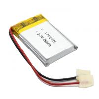 China Lipo 3.7 V 250mah 502030 Lithium Polymer Battery Pack UL1642 IEC62133 for sale