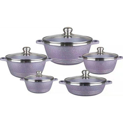 Quality OEM/ODM Kitchen Pots Granite Aluminum Pans And Pots Double Bottom Nonstick for sale