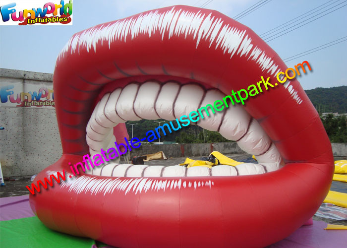 China Red Popular Inflatable Advertising Signs Ladies Lips Teeth Promotion factory