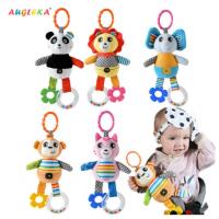 China Car Hanging Early Education Animal Plush Toys Baby Cart Hanging Bell factory