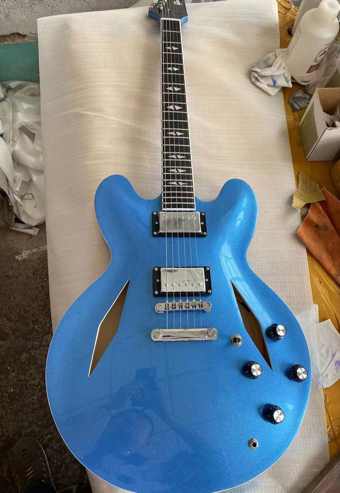 China Custom Dave Grohl Jazz Semi hollow body ES 335 JAZZ Guitar hollow electric guitar factory