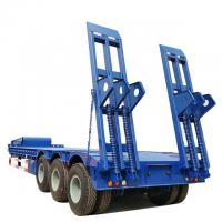 China 60T BPW Low Bed Semi Trailer 3.66m Tall 16 Wheeler Low Bed factory