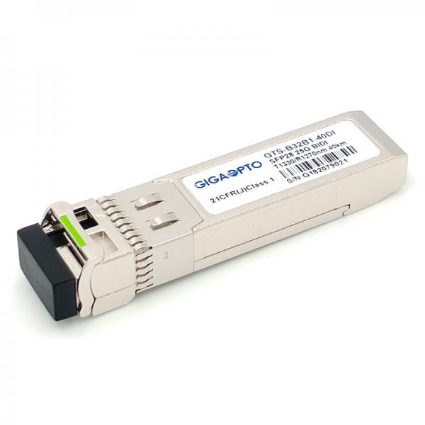 Quality 25G SFP28 ER Industrial BIDI Transceiver 40km 1330nm 1270nm With Dual CDR SMF LC DDM for sale