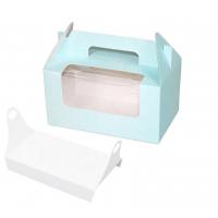 china Customized Folding Pastry Box With Window , Handmade Cupcake Gift Boxes