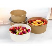 China PE Coated Take Away Recyclable 750ml Kraft Paper Salad Bowls for sale