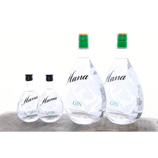 Quality 750ml HANA Glass Spirit Bottle Vacuum Metallization Screen Printing for sale