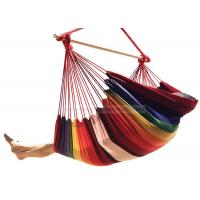China Large Single Person Garden Swing Brazilian Style Hammock Chair With Stand Poly Cotton Weave factory
