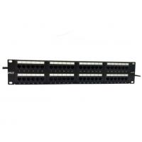 China Modular 48 Port Cat6 Patch Panel Cold Rolled Steel For Network Cabling System for sale