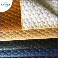 china Artificial PVC Leather Fabric Non Woven Long Durability Chunky Elegant