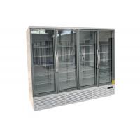 China Integral Vertical Glass Door Refrigerator Built In Four Glass Door Display factory