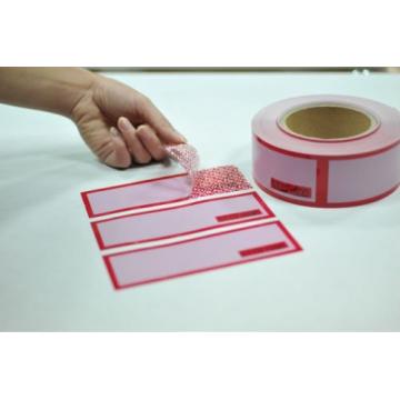 Quality Digital Number Printed Packing Tape / Tamper Seal Stickers With Perforation for sale