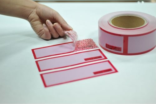 Quality Digital Number Printed Packing Tape / Tamper Seal Stickers With Perforation 100mm for sale