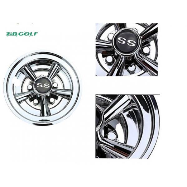 Quality Durable Silver 10 Inch Golf Cart Hub Caps Golf Cart Parts 31 X 24.4 X 24.4 Cm for sale