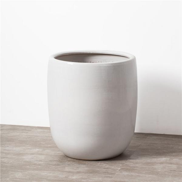 Quality High quality elegant home garden decor white floor plant pots cheap outdoor for sale