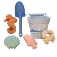 China Summer Sand Outdoor Children’s Toy Set Silicone Beach Bucket Set for sale