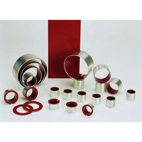 Quality Self Lubricating Bearings Low-Carbon Steel + Porous Bronze + Red PTFE for sale