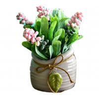 China Potted Artificial Wheat Ear Colorful Flower Home Office Desk Decor factory