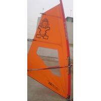 Quality 2.5m Orange Inflatable Windsurf Sail 7-25 Knots Wind Range Custom Logo for sale