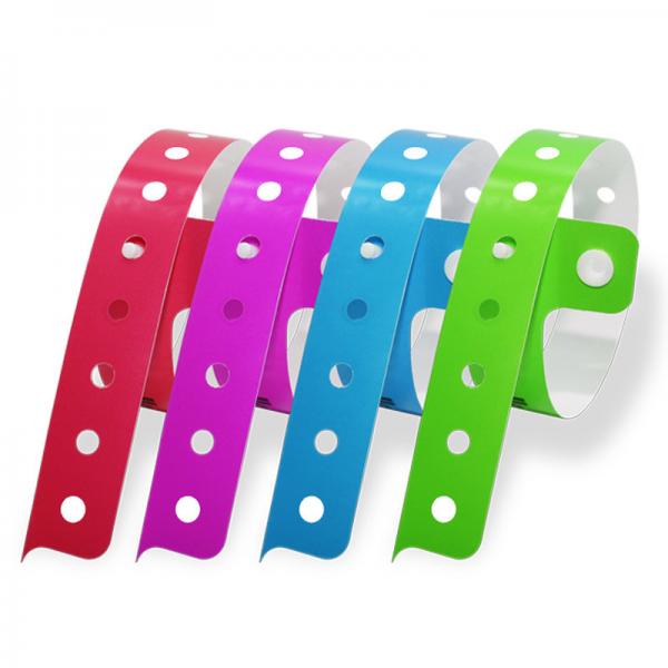 Quality Waterproof PVC Wristbands Personalized Durable Red Event Bracelets for sale