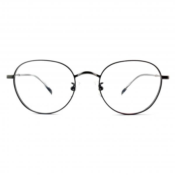 Quality FM2571 Stainless Optical Eyeglasses Frames , Unisex Full Rim Round Frame for sale