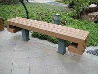 China Recyclable Yellow Park Wood Plastic Composite Bench For Outdoor Furniture factory