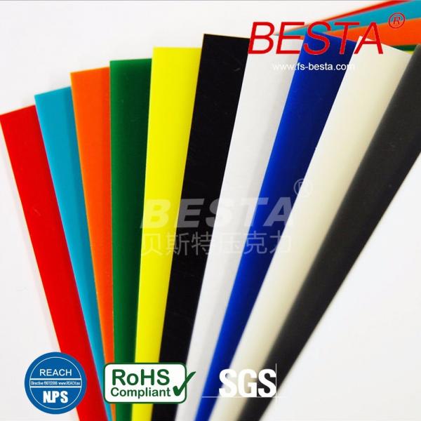 Quality REACH RoHS Large Colored Plexiglass Panels Heat Proof Acrylic Sheet 4x6feet for sale