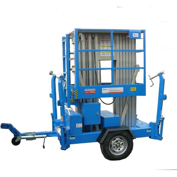 Quality 12m Towable Scissor 300kg Trailer Boom Lift for sale