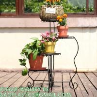 China Plant Stand Indoor Outdoor, Plant Shelf Multiple Flower Pot Holder, Metal Wrought Iron Planter Shelf Plant Display factory