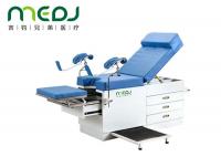 China OB / Gyn Basice Exam Table With Right Side Drawers , Stainless Steel Cabinet Base factory