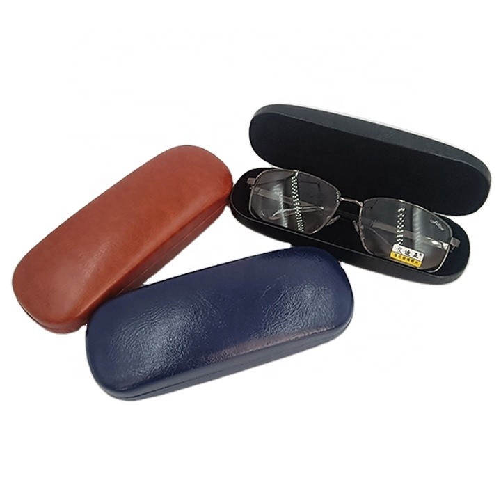 China Portable Leather Metal Glasses Case Easy To Carry Customization factory