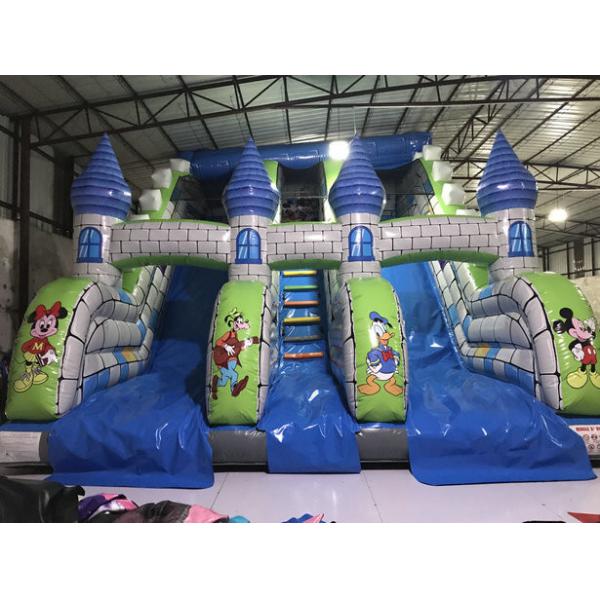 Quality Disney Cartoons Commercial Inflatable Water Slides Fun Castle Mickey Painting High Standard slide for sale