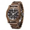 China Wood Belt Multifunction Wrist ,wood watches for men ,3 ATM water proof . factory