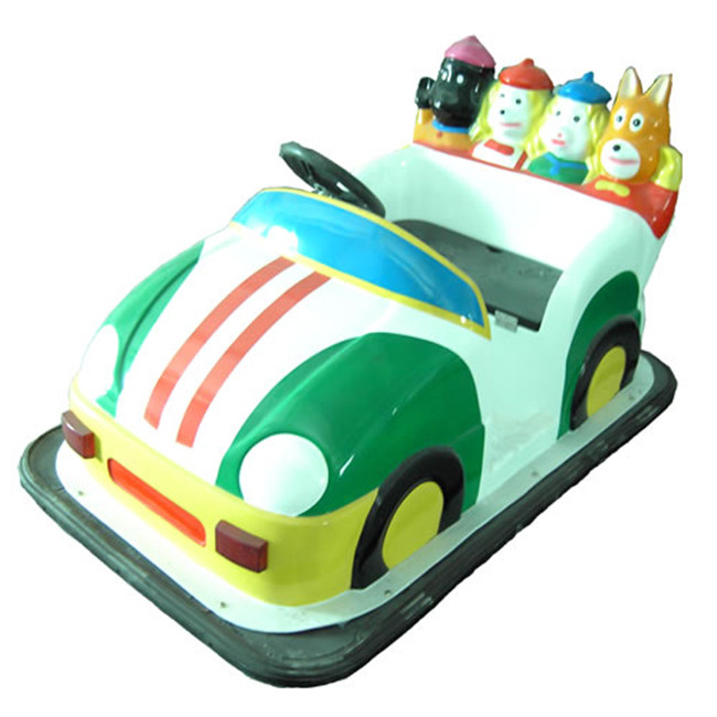 China Cartoon friends battery racing car amusement park ride fiberglass material for sale