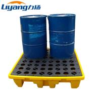 China SGS 4 Oil Drum Spill Tray Low Profile Spill Containment Pallet factory