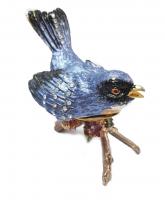 China Hot sell bird trinket box alloy animal bird trinket box bird metal trinket box factory