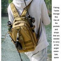 China Fishing Tackle Box Storage Sling Bag Outdoor Shoulder Backpack Cross Body Sling Gear for Pond Hopper Hiking Hunting factory