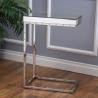 China Modern mirrored side table stanieless steel computer mobile desk glass top corner table factory