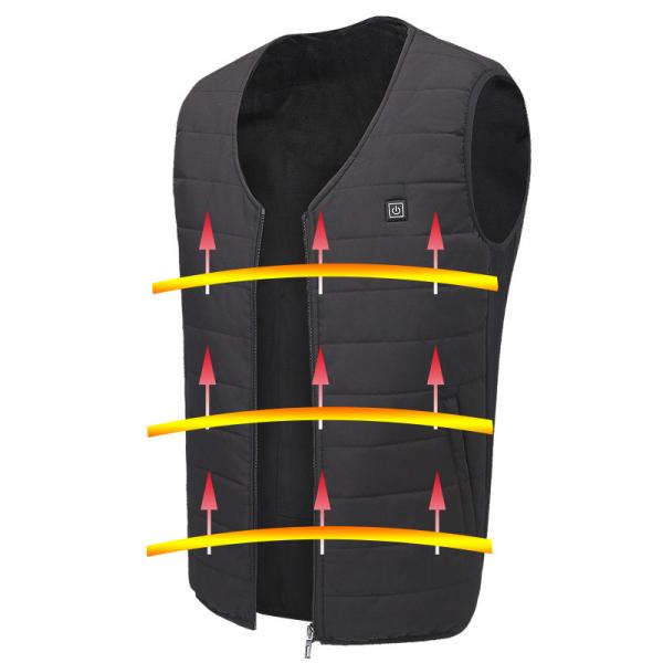 Quality Polyester Heated Waistcoat Adjustable Women Heated Massage Vest Electric Heating for sale