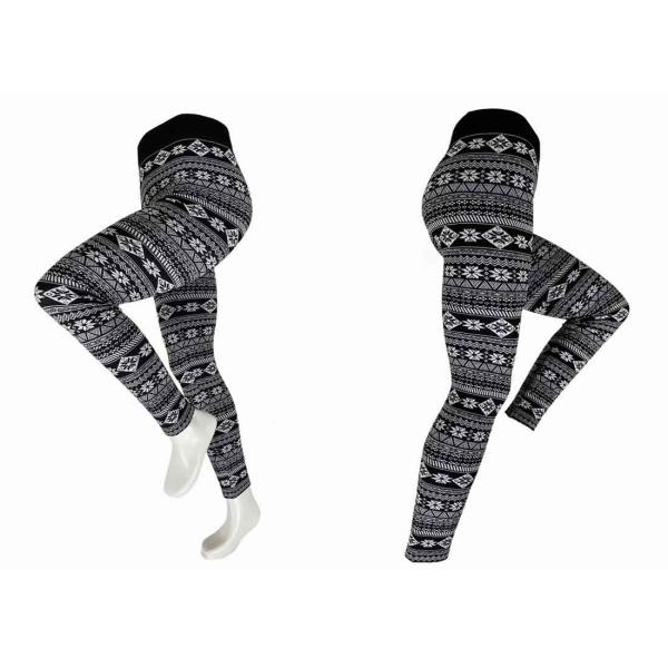 Quality Snowflake Women'S Fleece Leggings Ladies Fleece Lined Leggings for sale