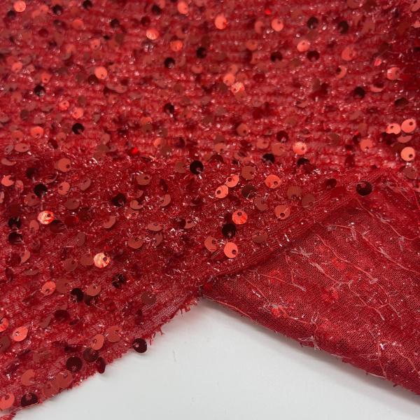 Quality Shiny Garment Mesh Sequins Embroidery Fabric M18-001 for sale