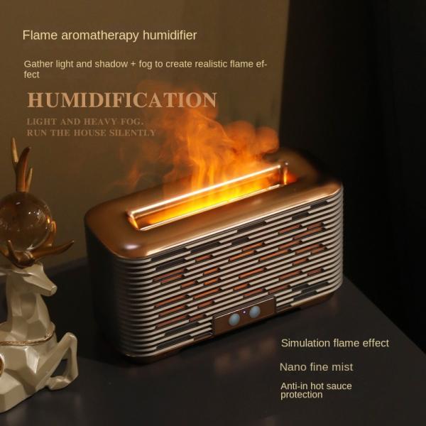 Quality Flame Aromatherapy Humidifier Nano Mist Quiet Large Capacity Humidification Machine With Atmosphere Light for sale