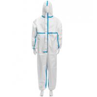 China Full Body Personal Disposable Protective Suit For Hospital 78G Composite Material factory