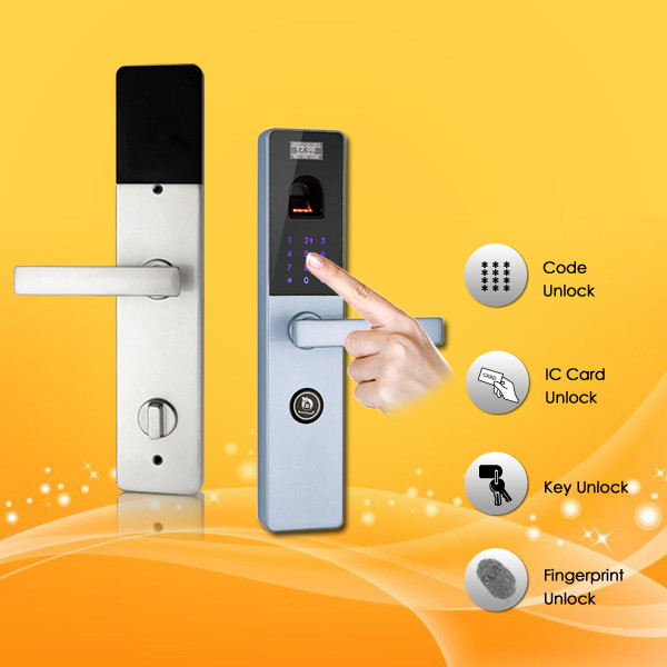 Quality LCD Display Digital Biometric Fingerprint Door Lock with Remote Control Function for sale