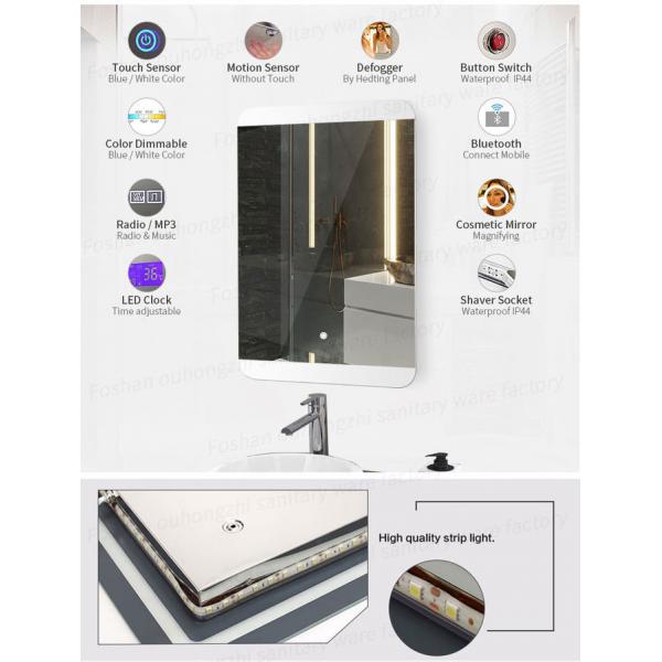 Quality High Efficiency LED Bathroom Mirrors Touch Screen Switch CE Certificated for sale