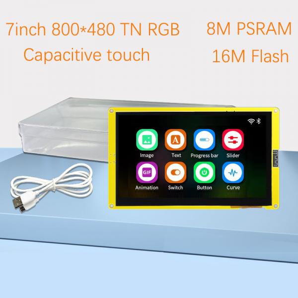 Quality 800x480 7 Inch Capacitive Touch Screen ESP32-S3 8M PSRAM Lcd Module Tft for sale