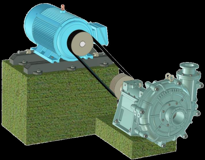 China Corrosion Proof Centrifugal Slurry Pump , 110kw Electric Slurry Pump 250ZBD-530 for sale