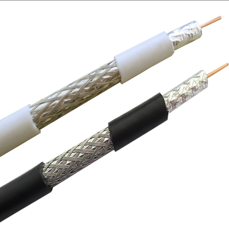 China Bare Copper Male RG6 RG11 RF CATV F6 Coaxial TV Cable factory