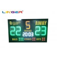 Quality Waterproof Cabinet Led Baseball Scoreboard With Club Logo for sale