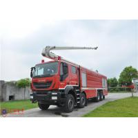 Quality Heavy Duty 8 x 4 Driving Aerial Water Tower Fire Truck with 25m Working Height for sale